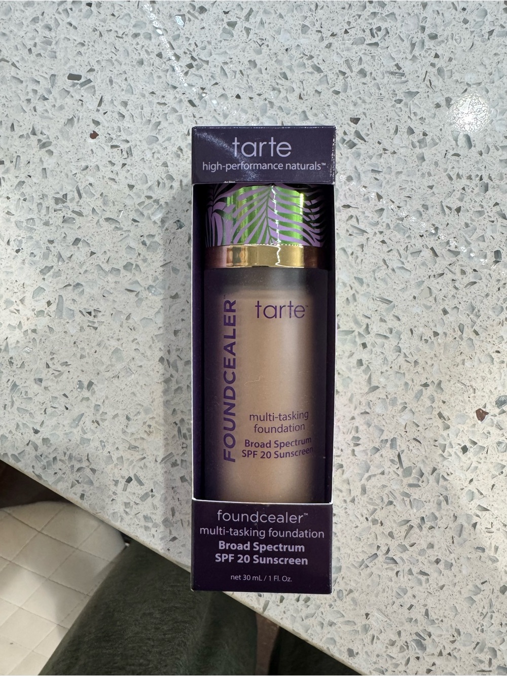 Tarte Foundcealer Multi-Tasking Foundation — Beige Bottle with Gold Accents
